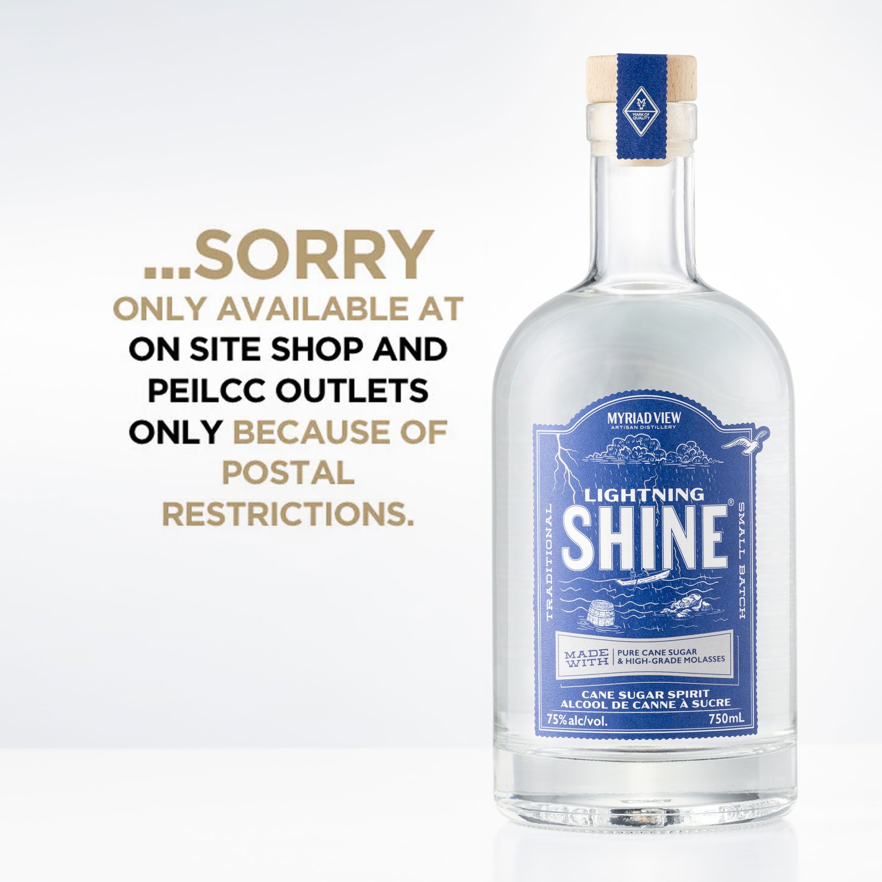 Lightning Shine 75% abv. 750mL